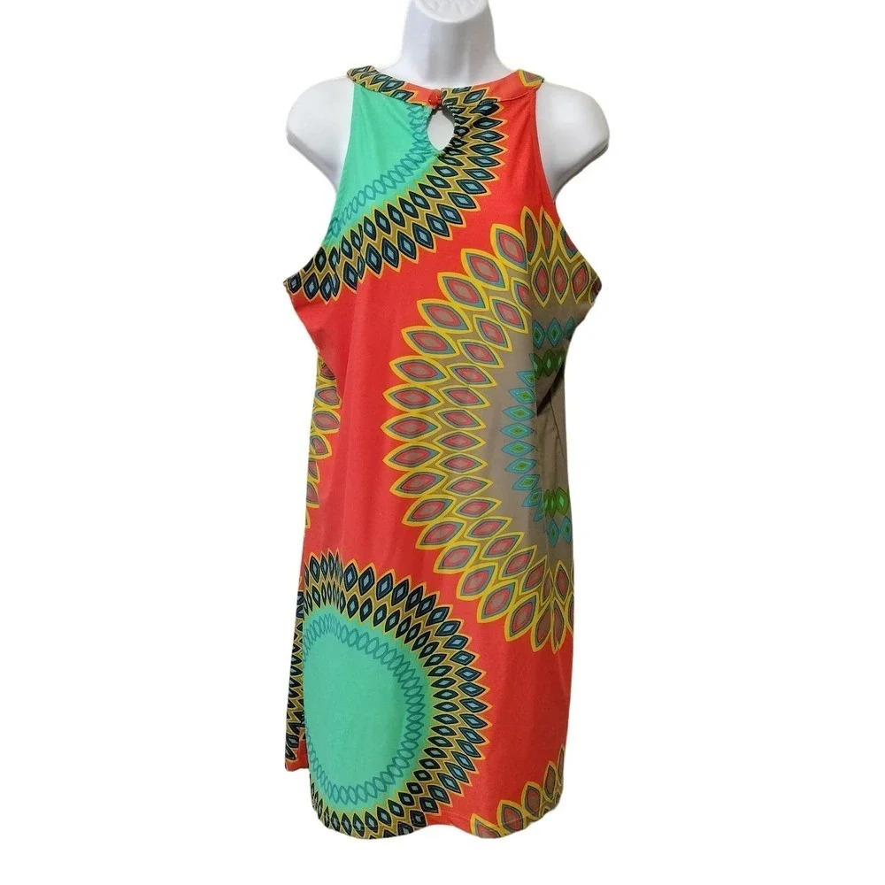 Aryeh size Large Bodycon Sleeveless Tank Retro Boho Beach Dress
